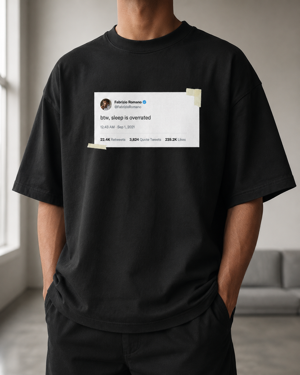 Sleep Is Overrated Oversized Tee