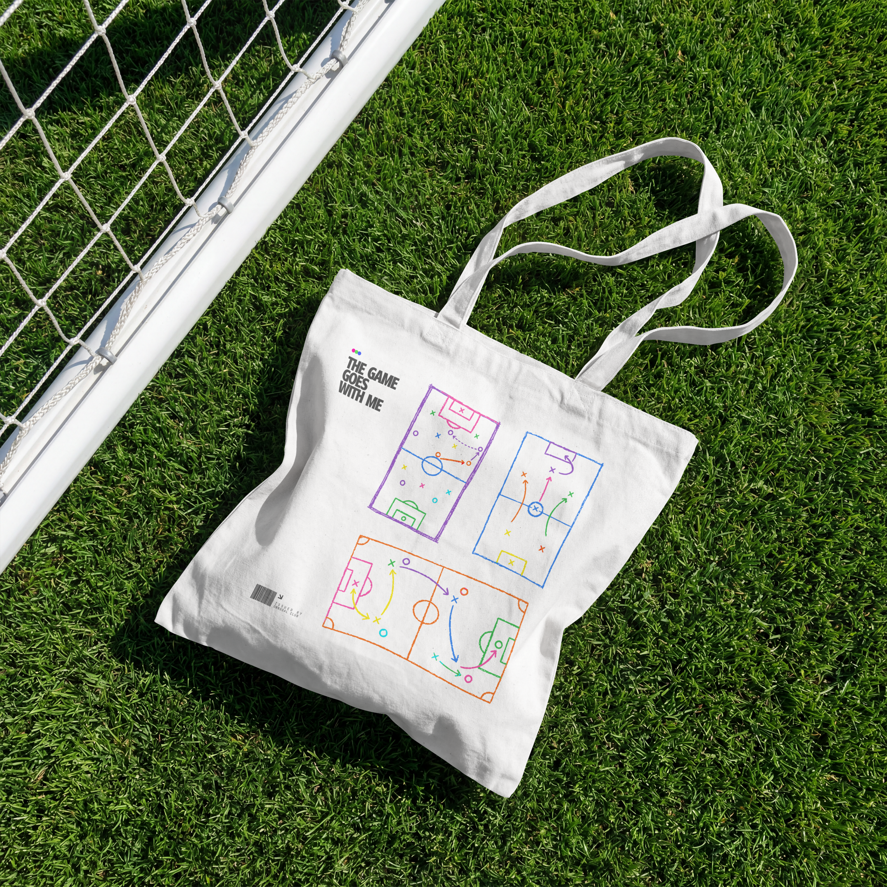 "The Game Goes With Me" Tote Bag - White