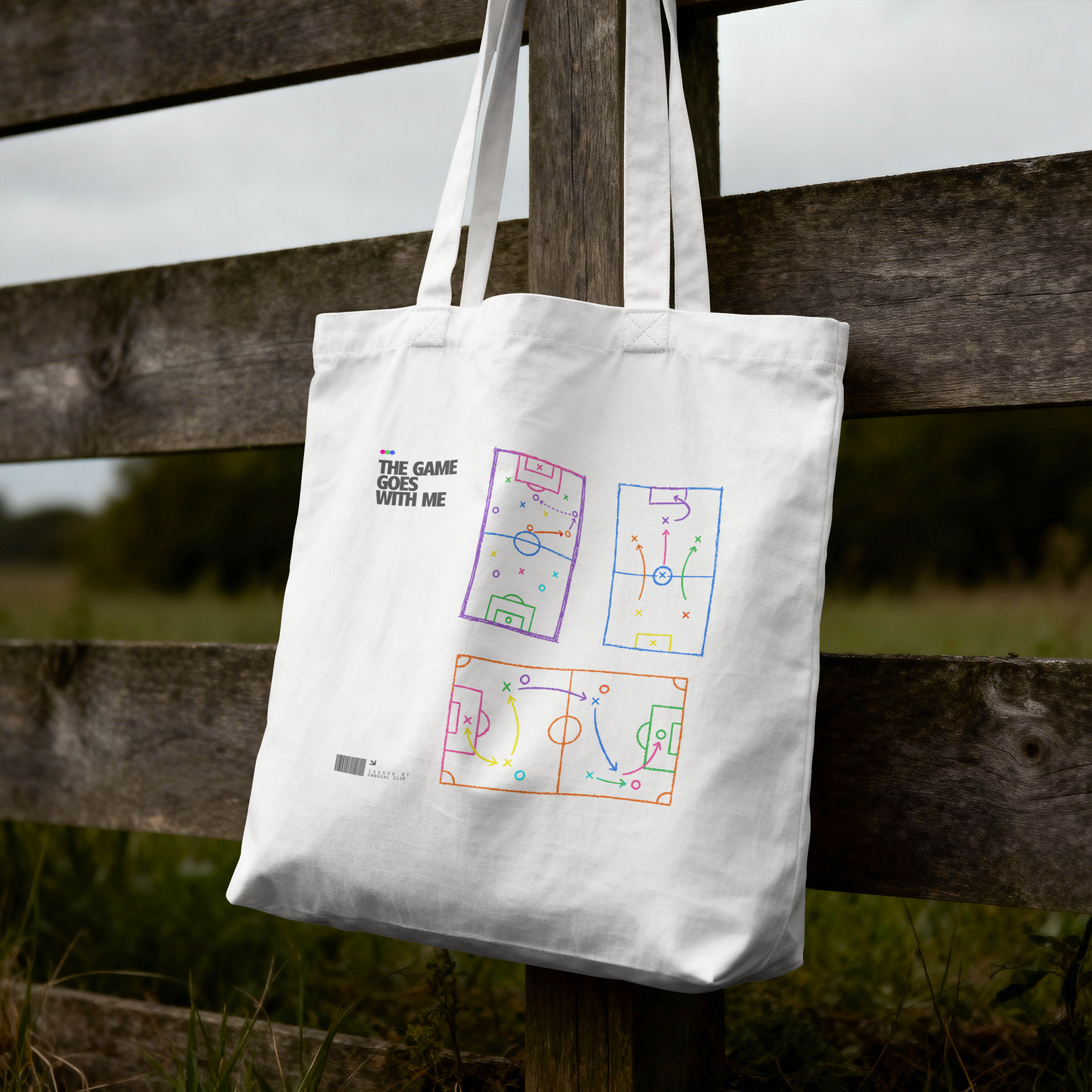 "The Game Goes With Me" Tote Bag - White